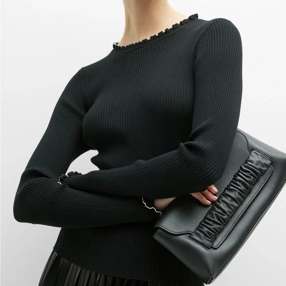 Marella Rica Ribbed Ruffle Trim Sweater - Picture 5 of 12